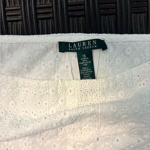 Lauren Ralph Lauren White Laced Skirt
